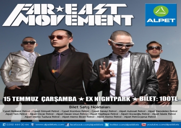 ALPET KIBRIS KATKILARIYLA FAR EAST MOVEMENT KONSERİ GERÇEKLEŞİYOR!