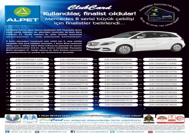 ALPET CLUB CARD KULLANDILAR, B SERİSİ MERCEDES İÇİN FİNALİST OLDULAR!